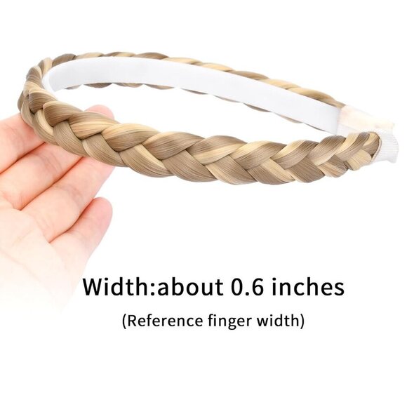 Braided Synthetic Hairband for Women Adjustable Wide Hair Accessory main image 6